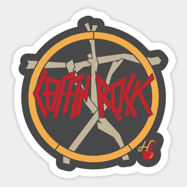 COFFIN ROCK!!!! Sticker by HorrorVirgin